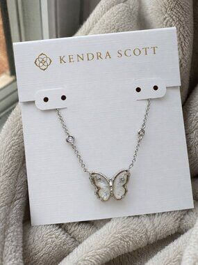 butterfly pendant necklace silver